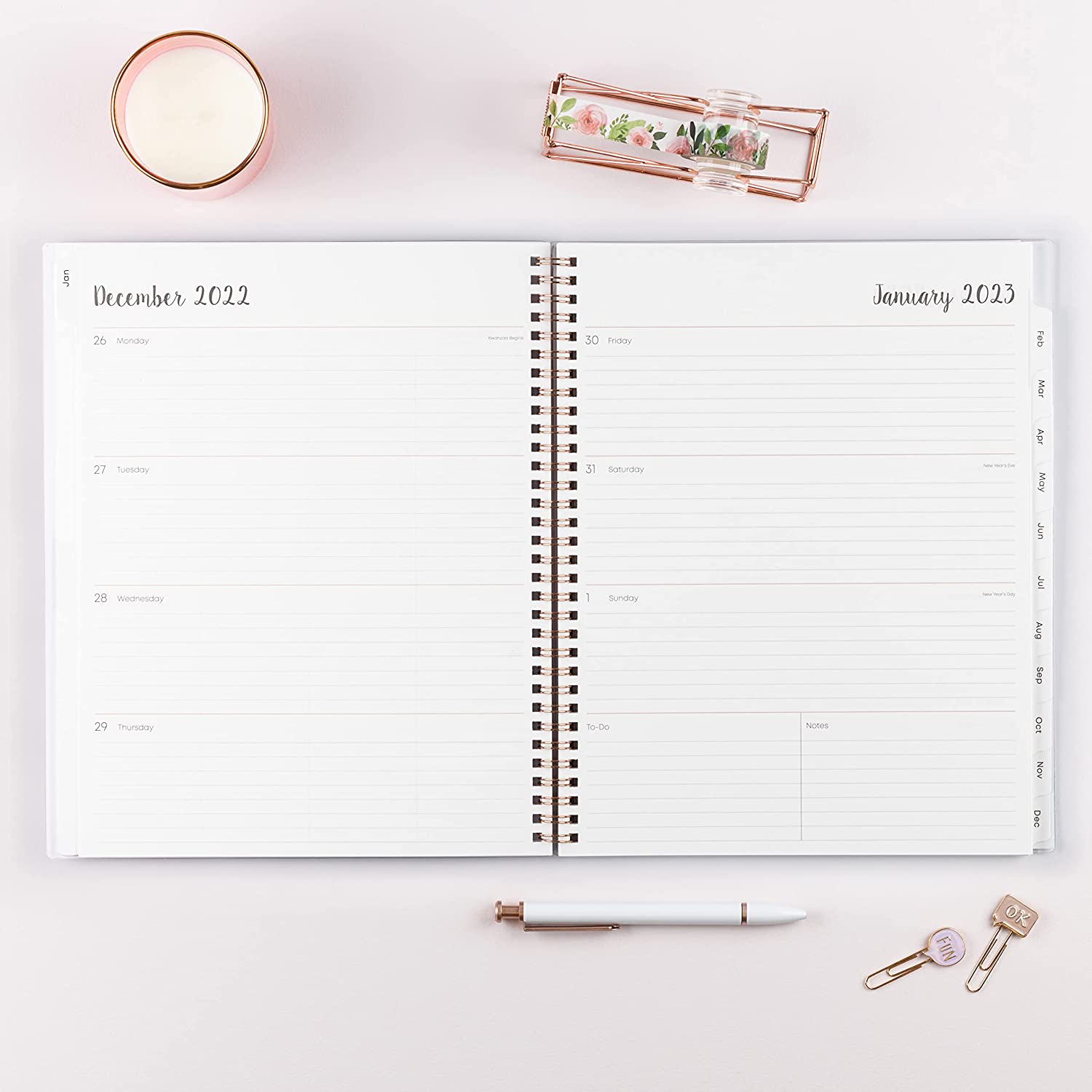 Blue Sky 2023 Weekly and Monthly Planner, January - December, 8.5" x 11", Frosted Cover, Wirebound, Joselyn (142079) - Image 2